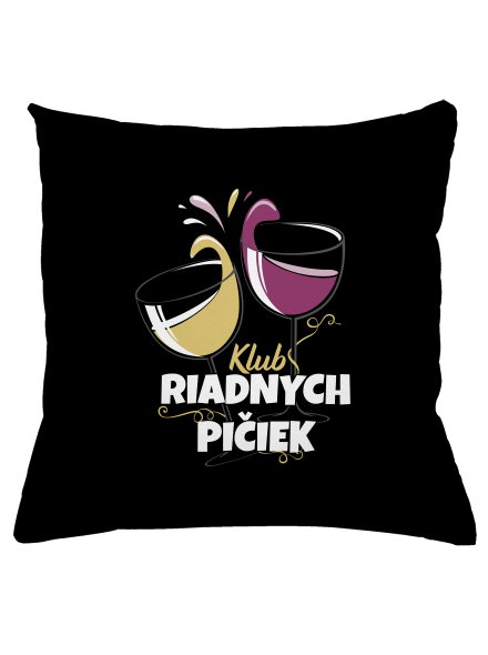 Klub riadnych pičiek vankúš Black