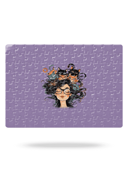 Mačacia dáma puzzle White