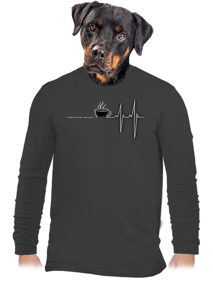 Coffee help pánske dlhý rukáv Dark Grey