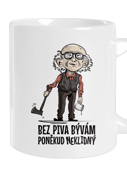 Neklidný bez piva veľký hrnček White