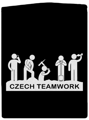 Czech Teamwork dámska mikina na zips Black