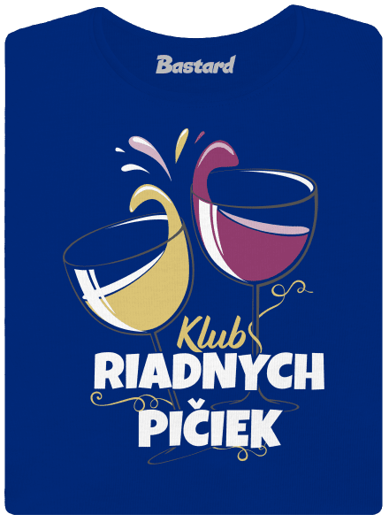 Klub riadnych pičiek dámske tričko s lemom Royal Blue Mal