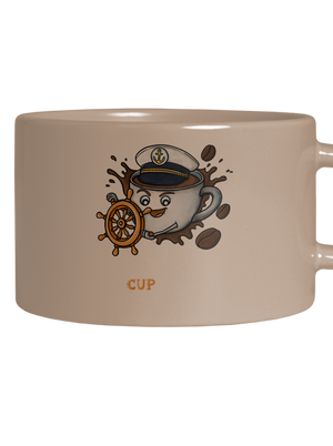 Coffee Cup-tain hrnček makronka Brown Macaron