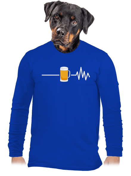 Beer help pánske dlhý rukáv Royal Blue