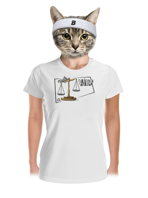 Mačací horoskop: Váhy dámske športové tričko White