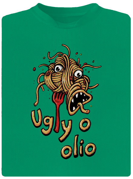 Ugly o olio detské športové tričko Kelly Green Mal