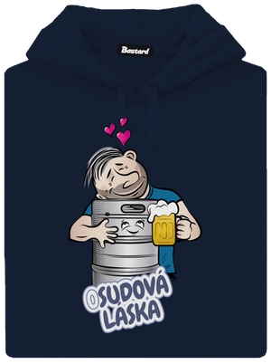 Osudová láska pánska mikina klokanka Navy