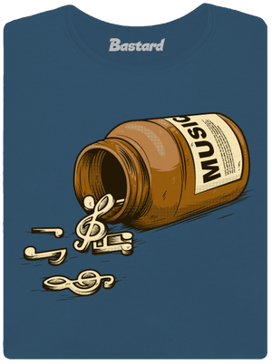 Music Pills dámske tričko prémium Petrol Blue