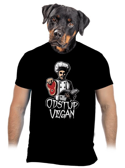 Odstup vegane pánske tričko Black