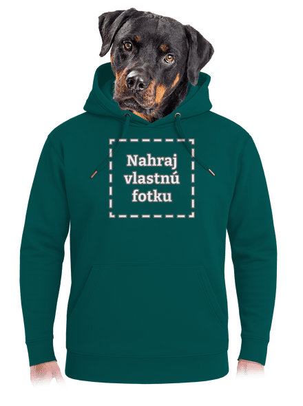 Vlastná potlač unisex mikina premium Emerald Green