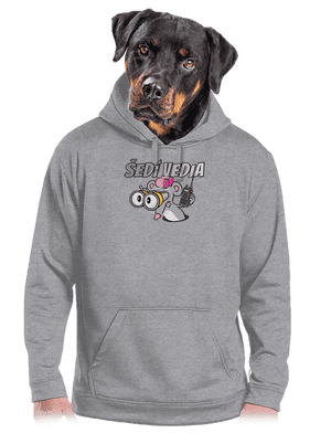 Šedí vedia - myš pánska mikina klokanka Light Melange