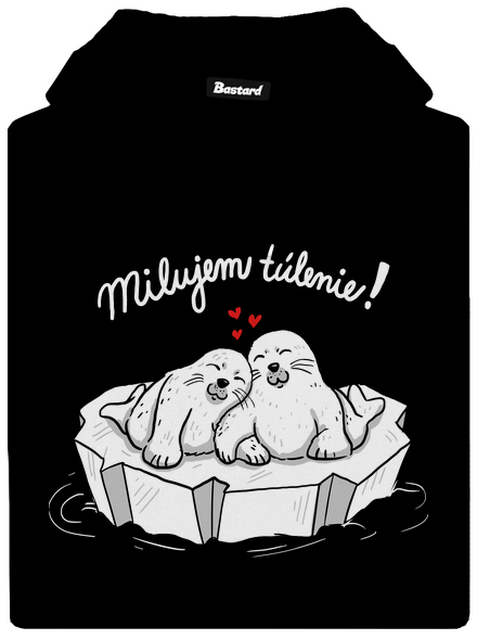 Milujem túlenie dámska mikina klokanka Black