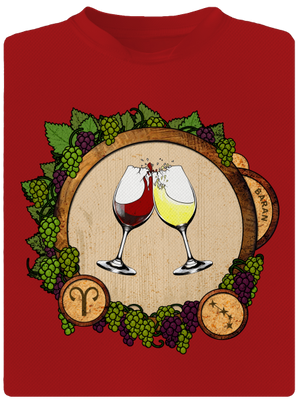 Vínny horoskop: Baran pánske športové tričko Red Mal