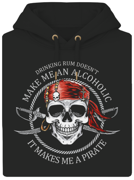 Pirát unisex mikina premium Dark Black