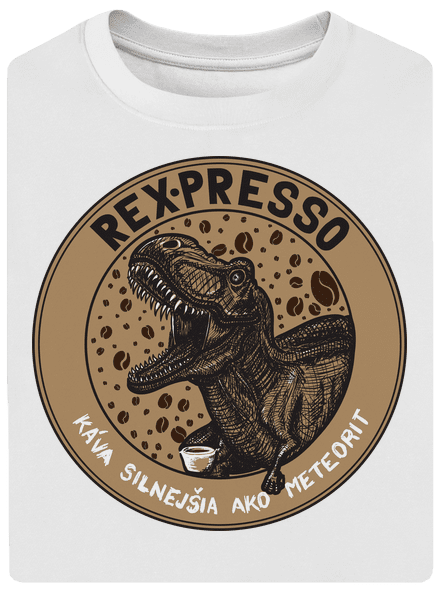 Rex-presso unisex tričko oversized White