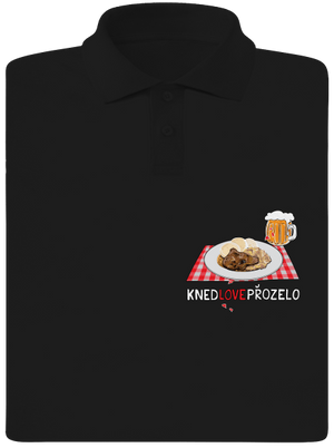 Knedlo vepřo zelo pánska polokošeľa Black