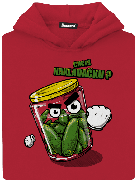 Nakladačka detská mikina klokanka Fire Red