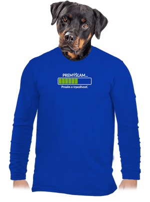 Premýšľam pánske dlhý rukáv Royal Blue