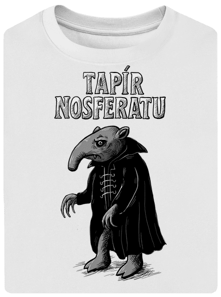 Tapír Nosferatu unisex tričko oversized White