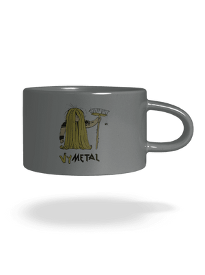 Metalista hrnček makronka Grey Macaron