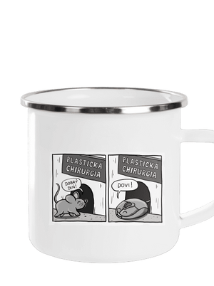 Myš na plastike plecháčik White