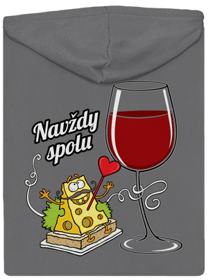 Navždy spolu dámska mikina na zips Steel Gray