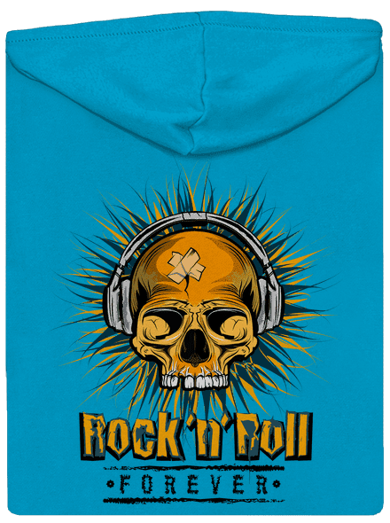 Rock'n'Roll forever dámska mikina na zips Blue Atol