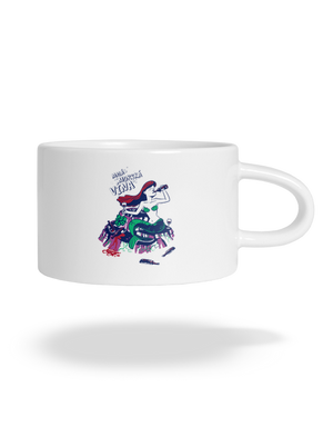 Malá mořská vína hrnček makronka White