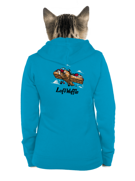 Luftwaffle dámska mikina na zips Blue Atol