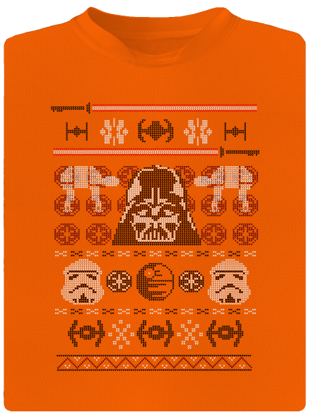 Vader na svetri detské športové tričko Neon Orange