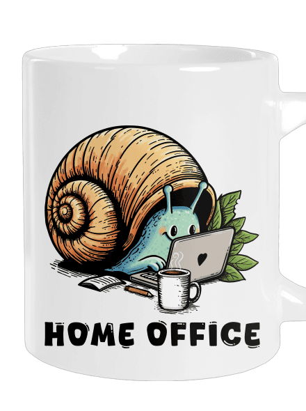 Slimákov home office veľký hrnček White