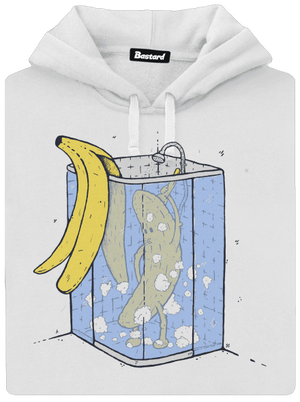 Banán v sprche dámska mikina klokanka White