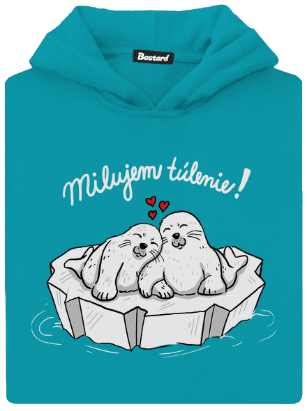 Milujem túlenie detská mikina klokanka Hawaiian Blue