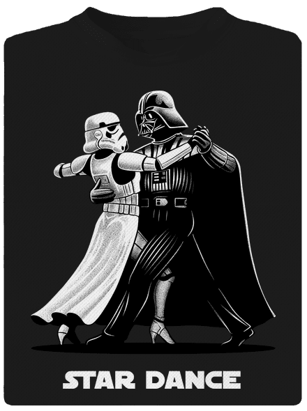 Star dance pánske športové tričko Black