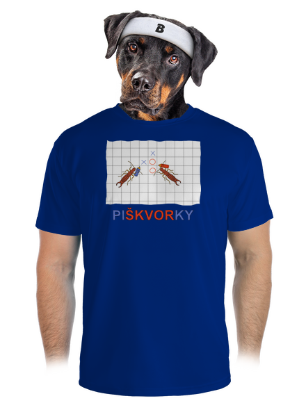 Škvorí piškvorky pánske športové tričko Royal Blue Mal