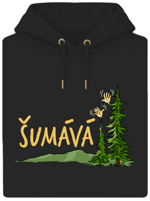 Šumává unisex mikina premium Dark Black