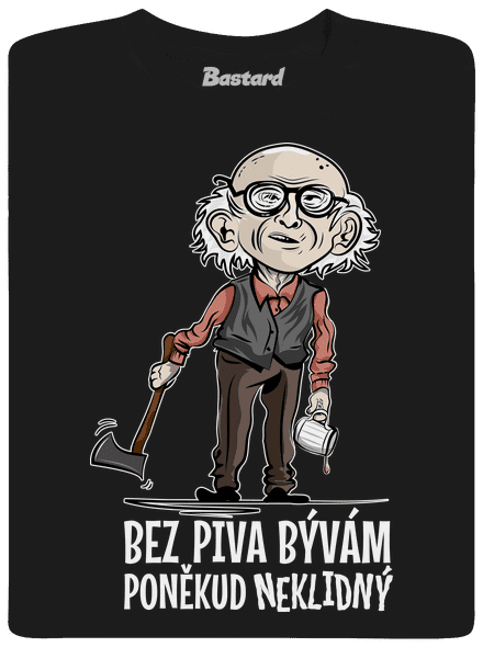 Neklidný bez piva pánske tričko Black
