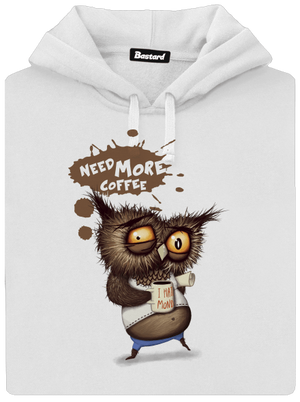 Need more coffee dámska mikina klokanka White