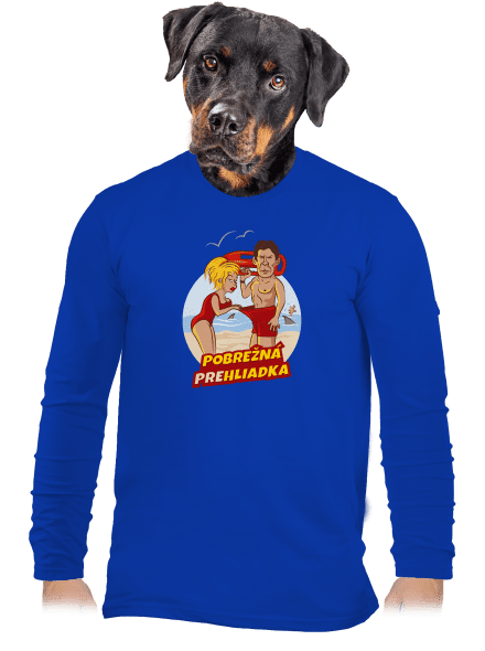 Pobrežná prehliadka pánske dlhý rukáv Royal Blue