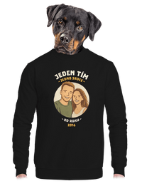 unisex mikina bez kapucne