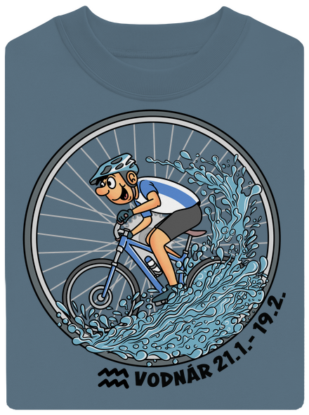 Cyklistický horoskop: Vodnár unisex mikina bez kapucne Nordic Blue