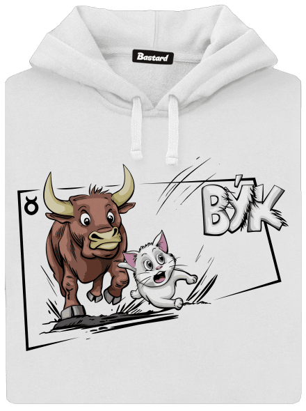 Mačací horoskop: Býk dámska mikina klokanka White