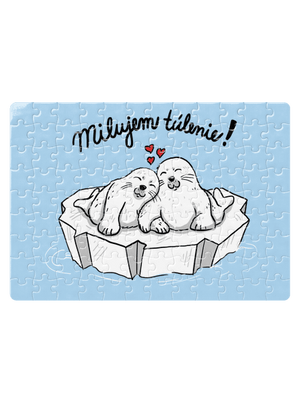Milujem túlenie puzzle White