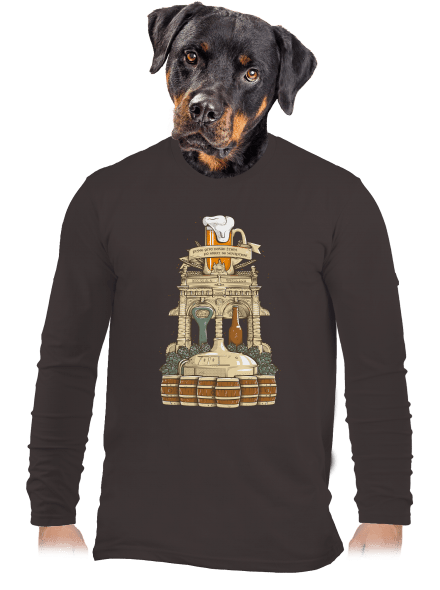 Pivný oltár pánske dlhý rukáv Bear Brown