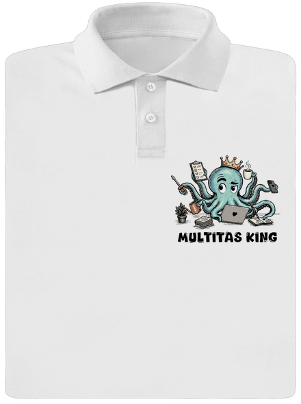 Multitas king pánska polokošeľa White