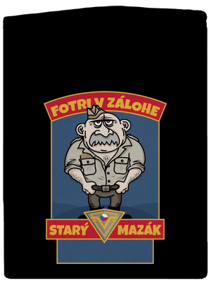 Starý mazák pánska mikina na zips Black