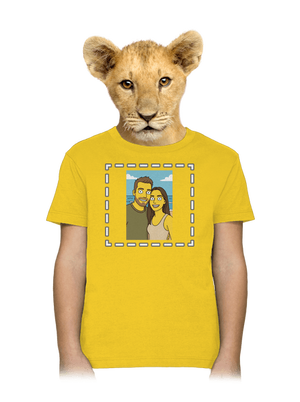 Simpsonovi z vlastnej fotky detské tričko Gold