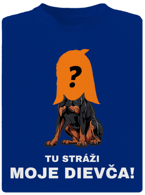 Tu strážim ja pánske športové tričko Royal Blue Mal