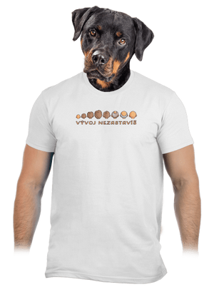 Vývoj nezastavíš pánske tričko White