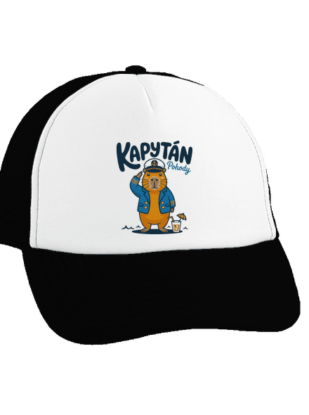 Kapytán pohody šiltovka truckerka Black cap